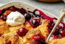 Here’s the “FRESH CHERRY COBBLER”
