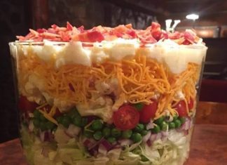 Seven-layer 30-minute salad