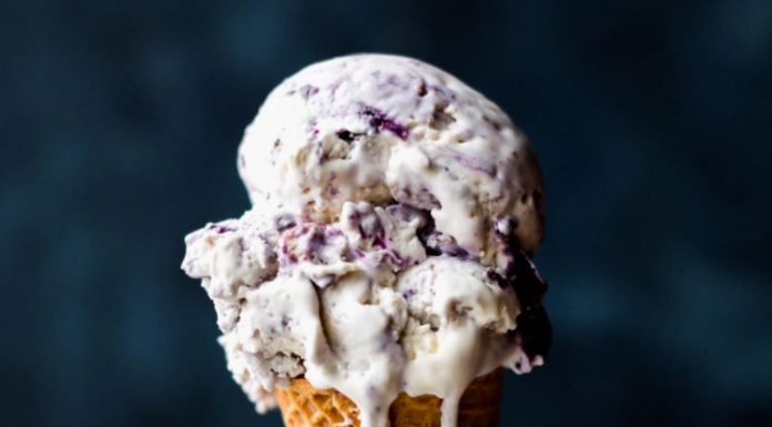 Blueberry Crumble Ice Cream