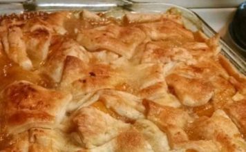 Triple Crust Peach Cobbler