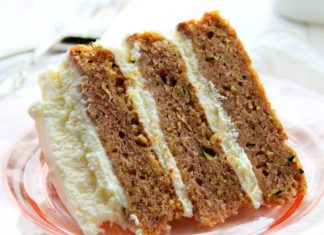 Zucchini Banana Layer Cake with Whipped Cream Cheese Frosting