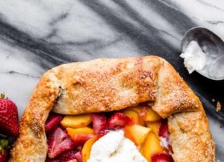 Rustic Strawberry Peach Galette