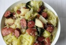 Steamed Cabbage With Smoked Sausage & Red Potatoes