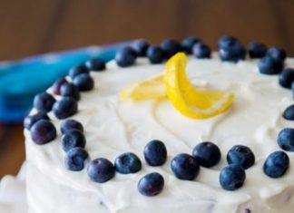Lemon Blueberry Layer Cake