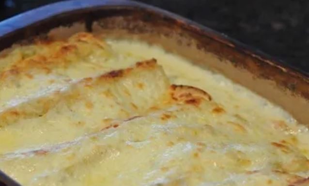 White Chicken Enchiladas w/ Green Chilies