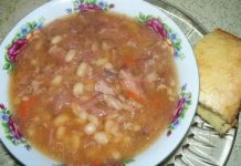 Navy Bean And Ham Soup (in a crock-pot)