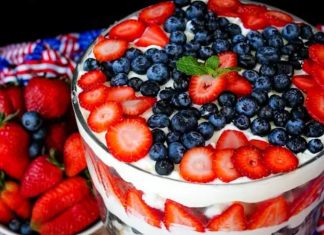 Patriotic Berry Trifle