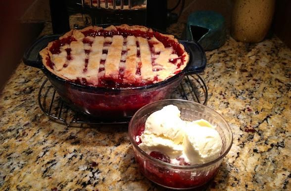 Fresh Cherry Dump Cobbler