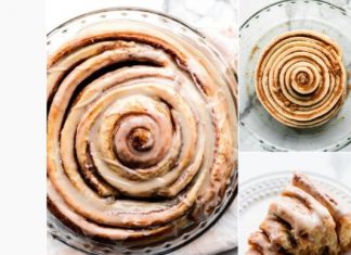 Giant Cinnamon Roll Cake