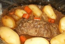 Easy Slow Cooker French Onion Roast and Vegetables