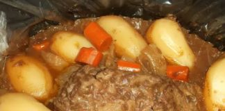 Easy Slow Cooker French Onion Roast and Vegetables