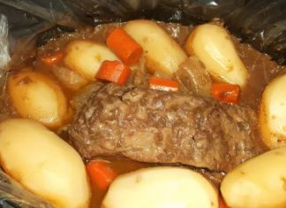 Easy Slow Cooker French Onion Roast and Vegetables
