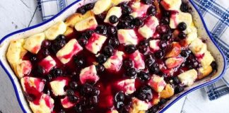 Blueberry Cream Cheese French Toast Casserole