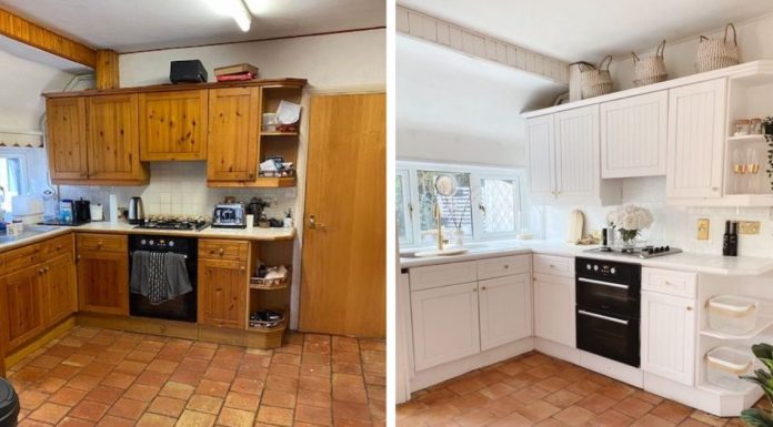 Creative Homeowner Transforms Dark & Dingy Kitchen For Less Than $150