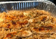 Chicken Scampi with Garlic Parmesan Rice