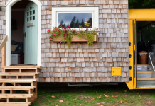 Old School Bus Gets Converted Into An Adorable Tiny Home