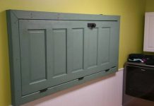 How To Make Your Laundry Room More Functional By Hanging A Door Sideways