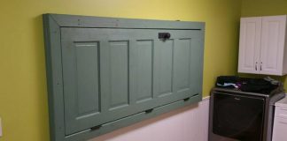 How To Make Your Laundry Room More Functional By Hanging A Door Sideways
