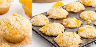 Peach Cobbler Muffins