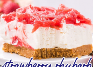 Strawberry Rhubarb Cheesecake