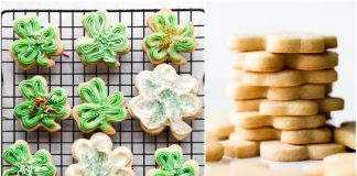 Vanilla Bean Shamrock Cookies