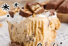 No-Bake Snickers Bar Pie