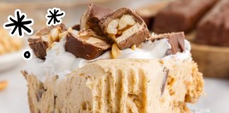 No-Bake Snickers Bar Pie