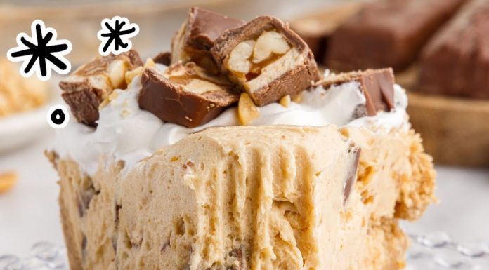No-Bake Snickers Bar Pie