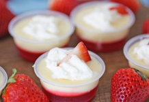 Strawberry Cheesecake Pudding Shots