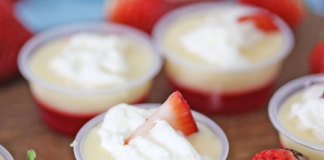 Strawberry Cheesecake Pudding Shots