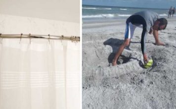 Use The Shower Curtain Liner To Create A Little “Mini-Ocean” For Your Children