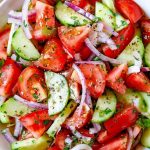 How To Make A Fresh, Marinated Tomato And Cucumber Salad