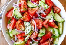 How To Make A Fresh, Marinated Tomato And Cucumber Salad