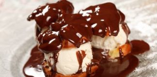 Éclairs with Ice Cream