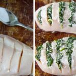 How to prepare a delicious Hasselback chicken with spinach and goat cheese?