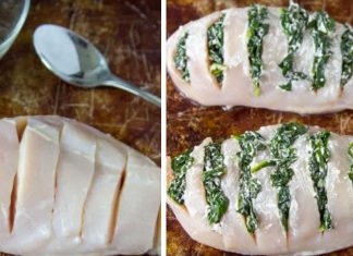 How to prepare a delicious Hasselback chicken with spinach and goat cheese?