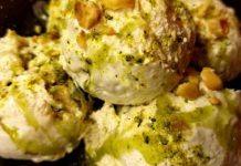 French Nougat Ice Cream with Fig Jam