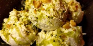 French Nougat Ice Cream with Fig Jam