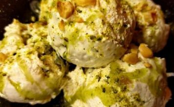 French Nougat Ice Cream with Fig Jam