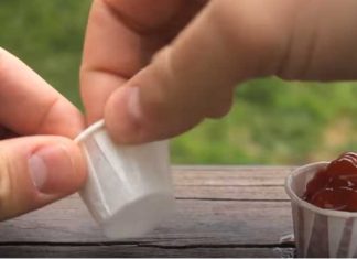 The right way to use these little ketchup cups