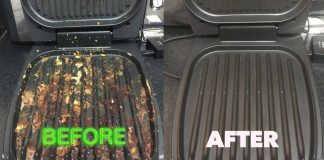 How to clean a George Foreman grill without scrubbing?