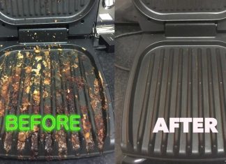 How to clean a George Foreman grill without scrubbing?