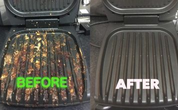 How to clean a George Foreman grill without scrubbing?