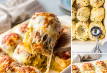 LOADED MASHED POTATO AND MEATBALL CASSEROLE