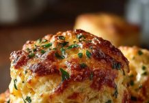 Crab Stuffed Cheddar Bay Biscuits with Lemon Butter