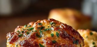 Crab Stuffed Cheddar Bay Biscuits with Lemon Butter