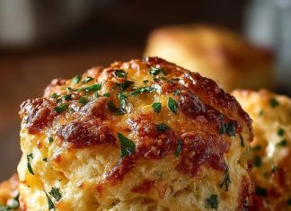 Crab Stuffed Cheddar Bay Biscuits with Lemon Butter