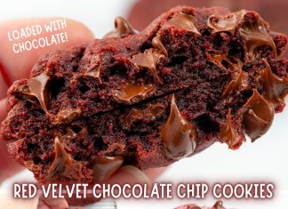 Red Velvet Chocolate Chip Cookies