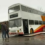 A single father turns an old bus into a cozy home for him and his daughter