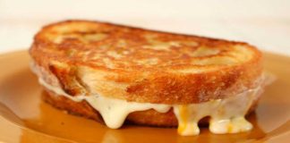 How do you add a delicious touch to grilled cheese?
